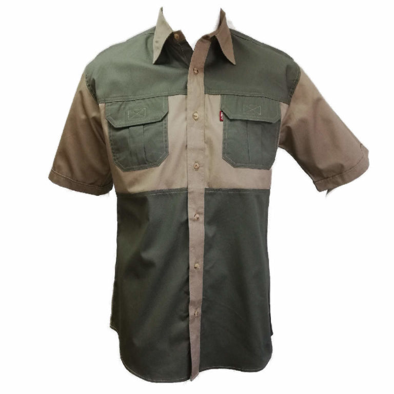 Salty 2-Tone Shirt - Khaki/Olive - Kallie Khaki Online Store