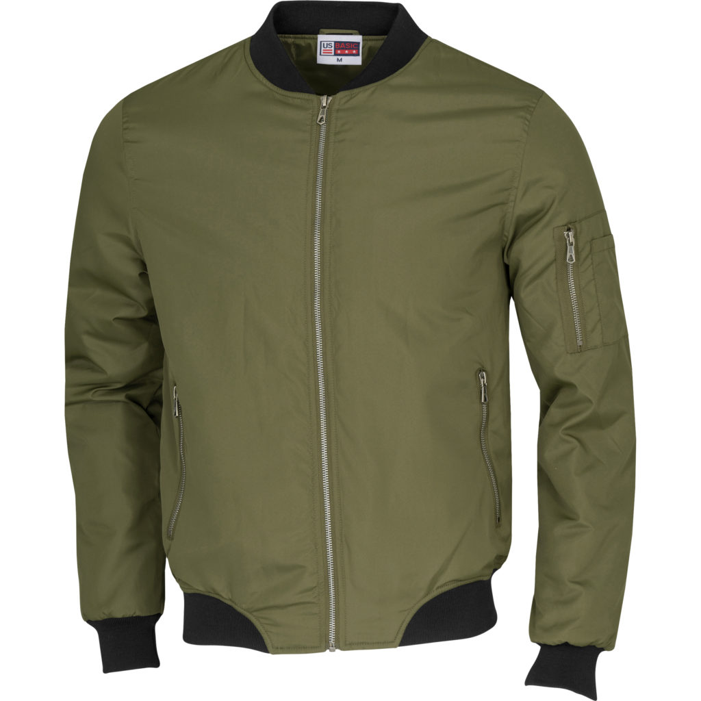 Mens Crusader Bomber Jacket Military Green - Kallie Khaki Online Store