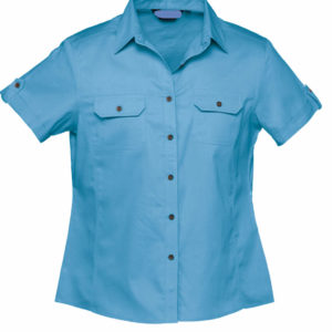 Plain Bush Shirt Blue