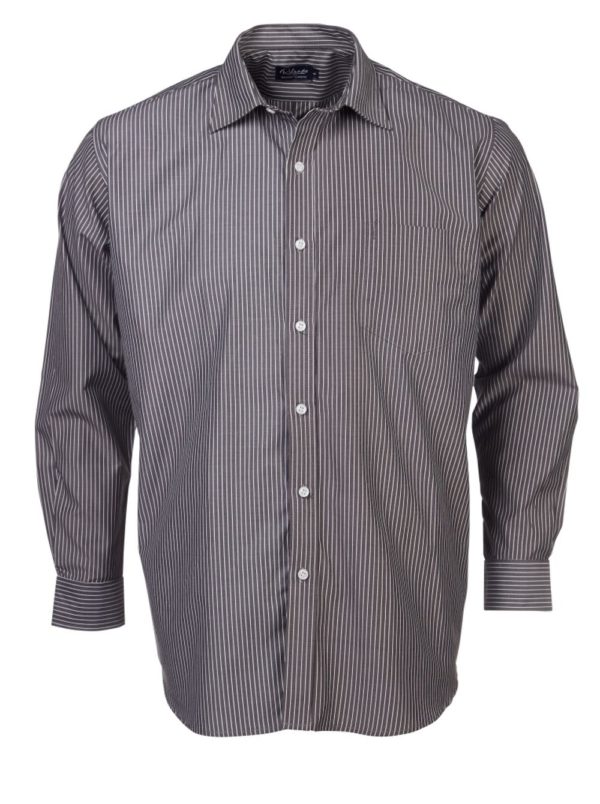 Long Sleeve Stripe Shirt Charcoal
