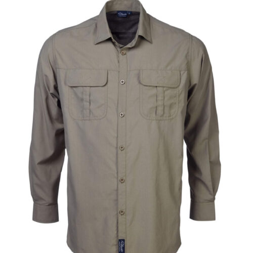 Mens Airotech Safari LS Shirt Khaki